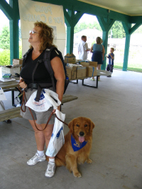 A champion waiting to walk