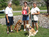 Top Fundraisers - Kathy Cummings and Judy Wright with Kody and Lacey