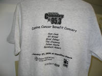 back of concert t-shirt